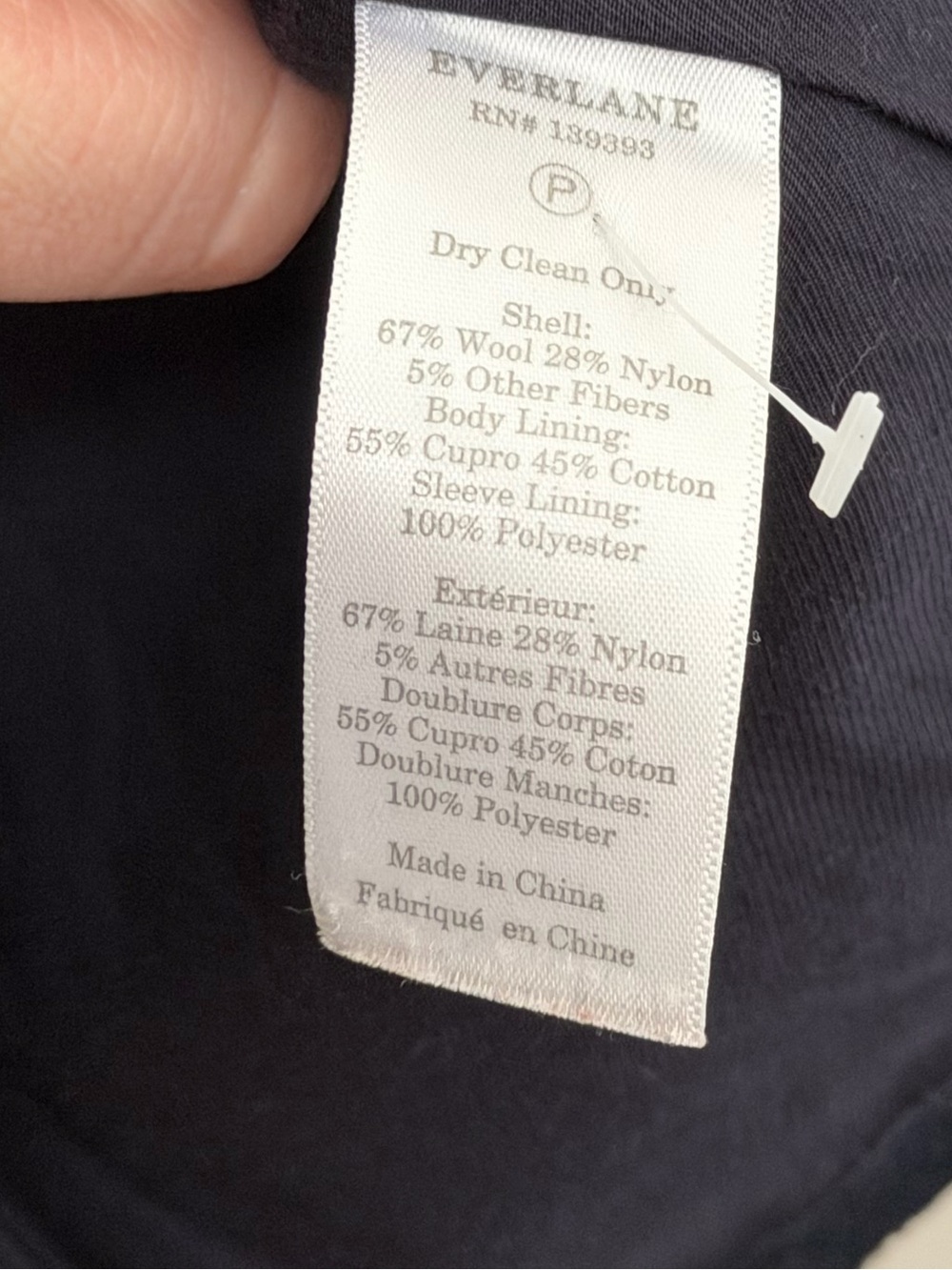Everlane Wool Blend Academy Blazer Navy Blue Women’s 4 quiet luxury preppy - Picture 5 of 6